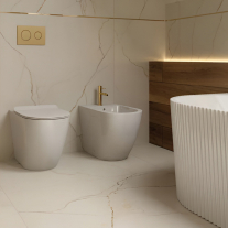 Bideu stativ Spectrum, Tyber, cu fixare ascunsă, 35.5 x 51.5 cm, alb